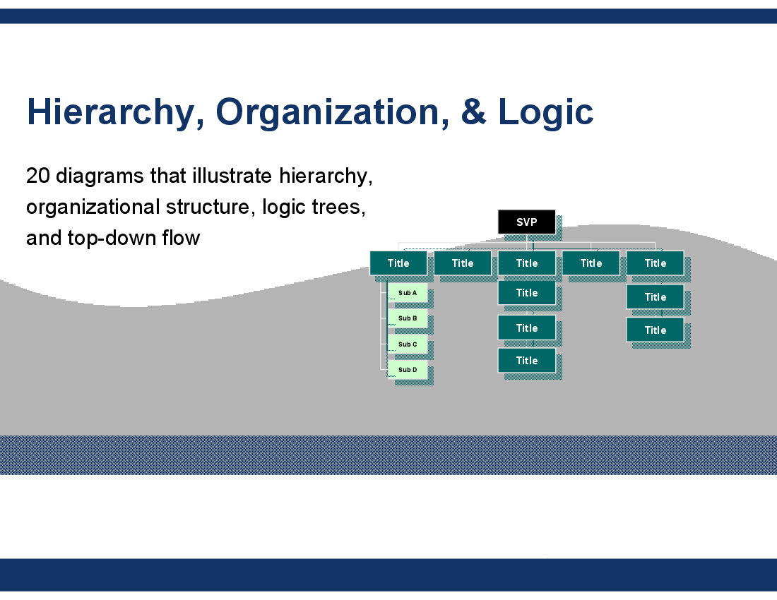 This is a partial preview of Hierarchy, Organization, & Logic PowerPoint Diagrams. Full document is 21 slides. 
