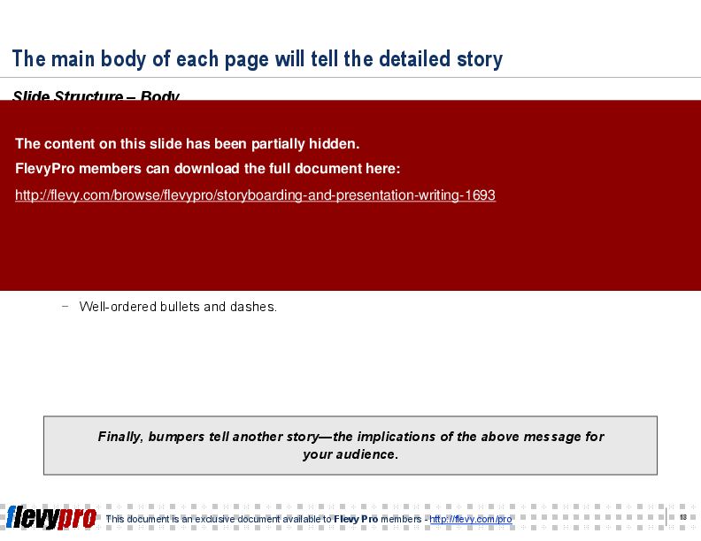 This is a partial preview of Storyboarding and Presentation Writing. Full document is 33 slides. 