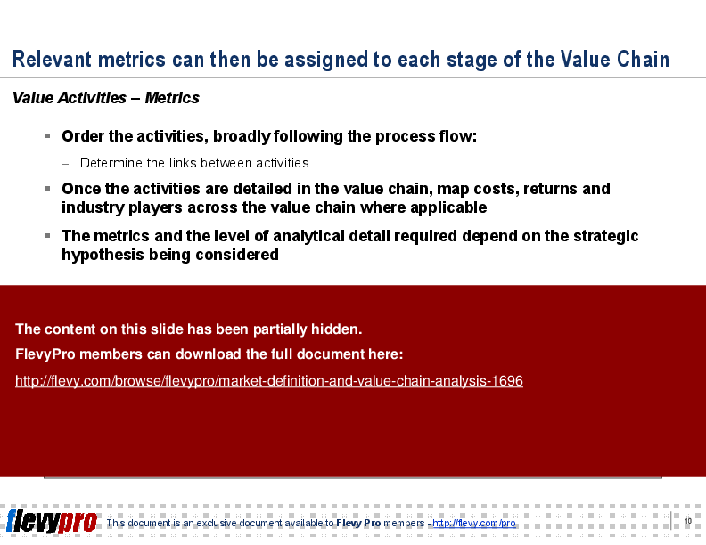 This is a partial preview of Market Definition & Value Chain Analysis. Full document is 18 slides. 
