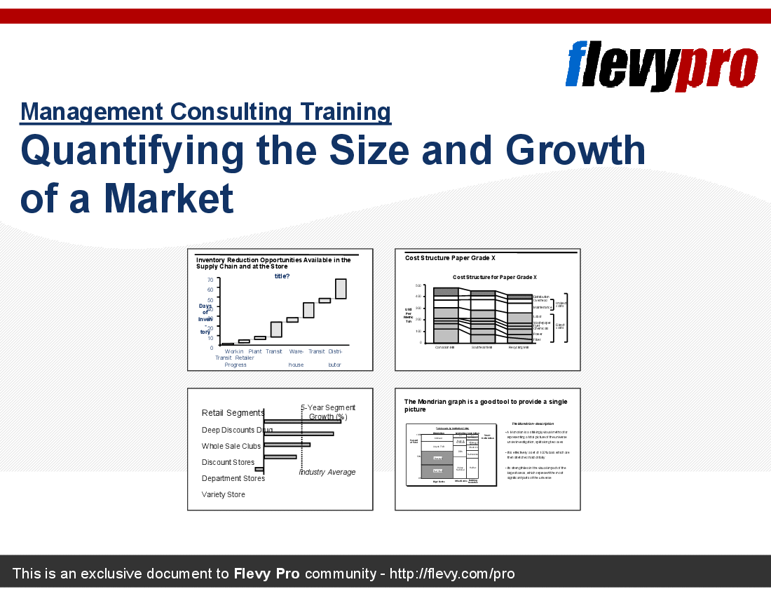 This is a partial preview of Quantifying the Size and Growth of a Market. Full document is 16 slides. 