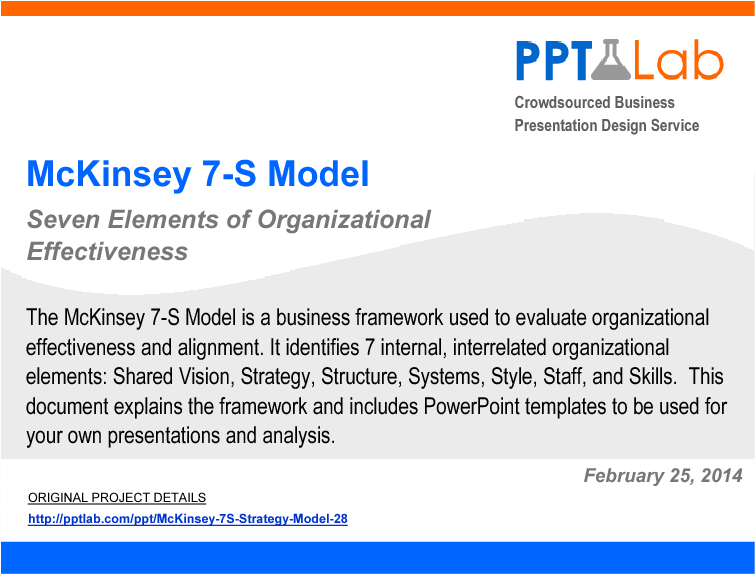This is a partial preview of McKinsey 7-S Strategy Model. Full document is 26 slides. 