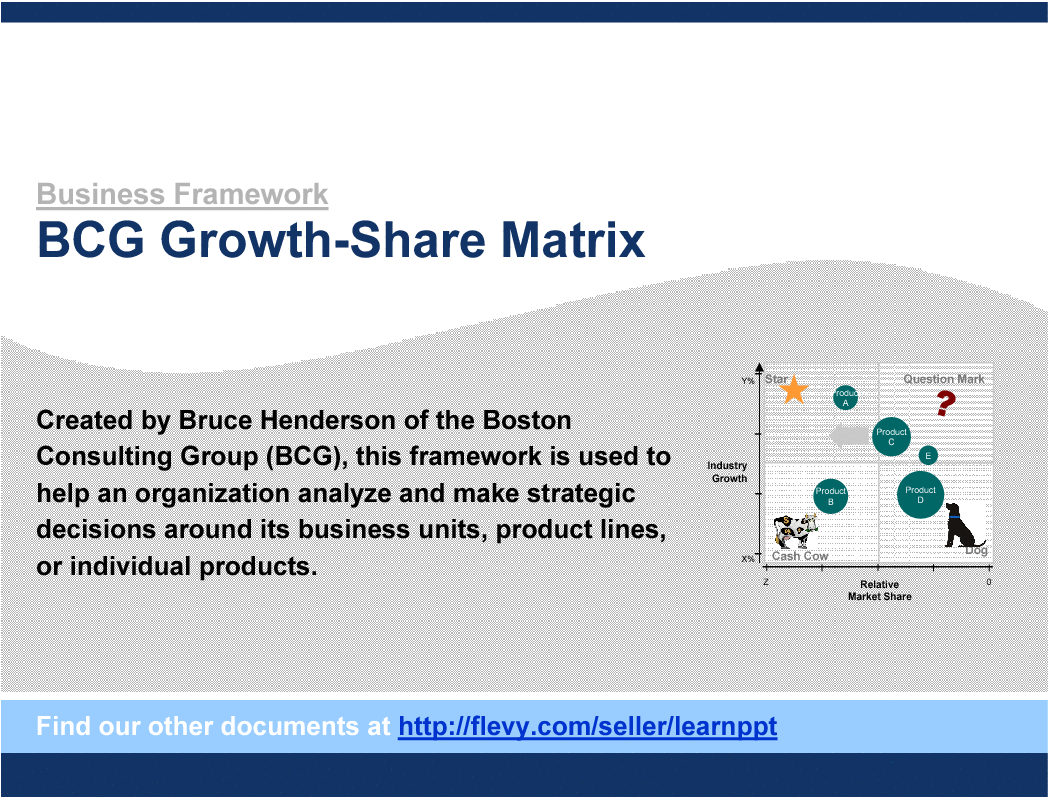 This is a partial preview of BCG Growth-Share Matrix. Full document is 9 slides. 