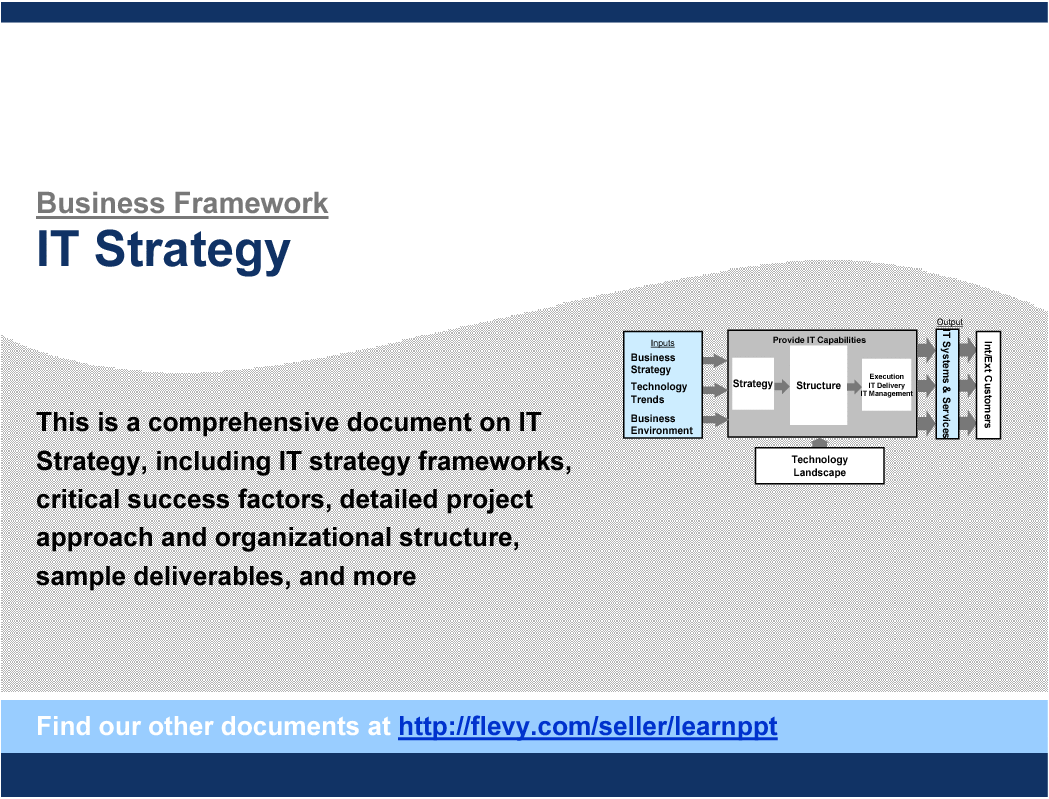 This is a partial preview of IT Strategy. Full document is 30 slides. 