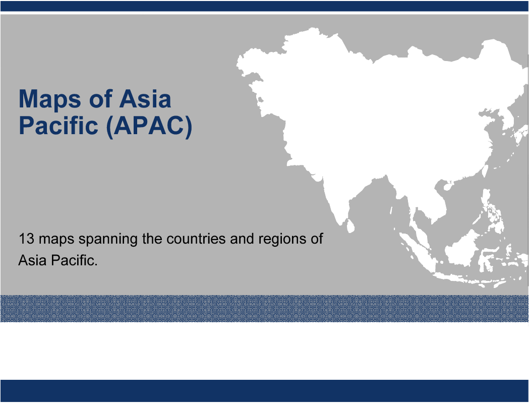 This is a partial preview of PowerPoint Maps of Asia Pacific (APAC). Full document is 21 slides. 