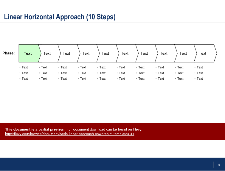 This is a partial preview of Basic Linear Approach PowerPoint Templates. Full document is 21 slides. 
