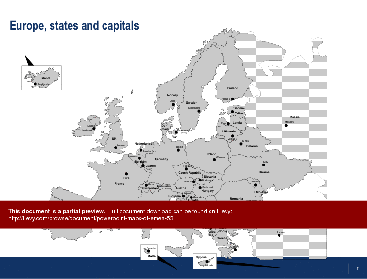 This is a partial preview of PowerPoint Maps of EMEA. Full document is 49 slides. 
