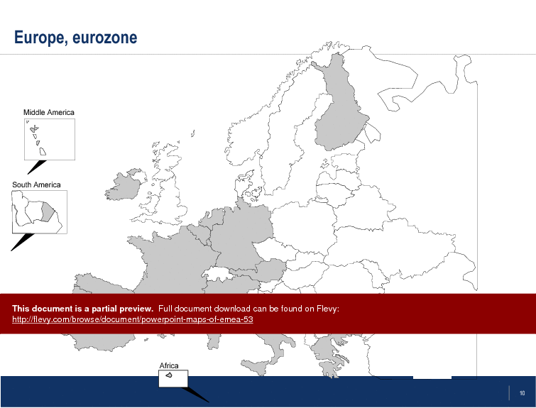 This is a partial preview of PowerPoint Maps of EMEA. Full document is 49 slides. 