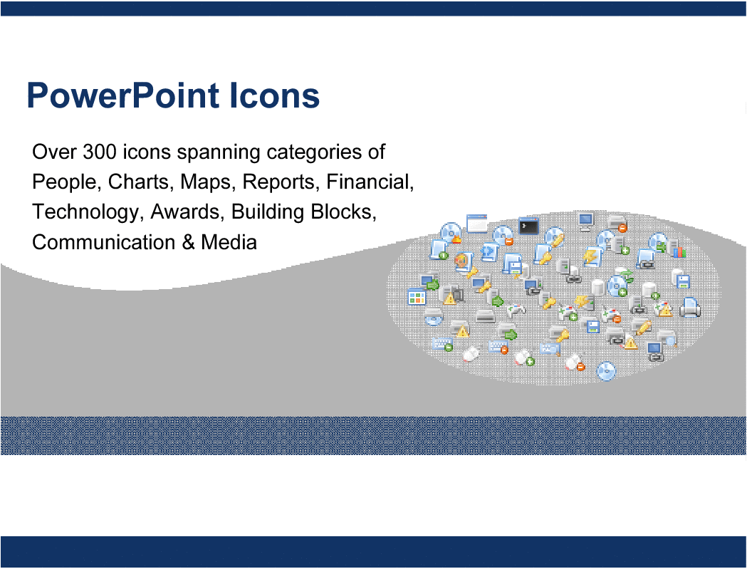 This is a partial preview of 300 Icons Set for PowerPoint. Full document is 4 slides. 