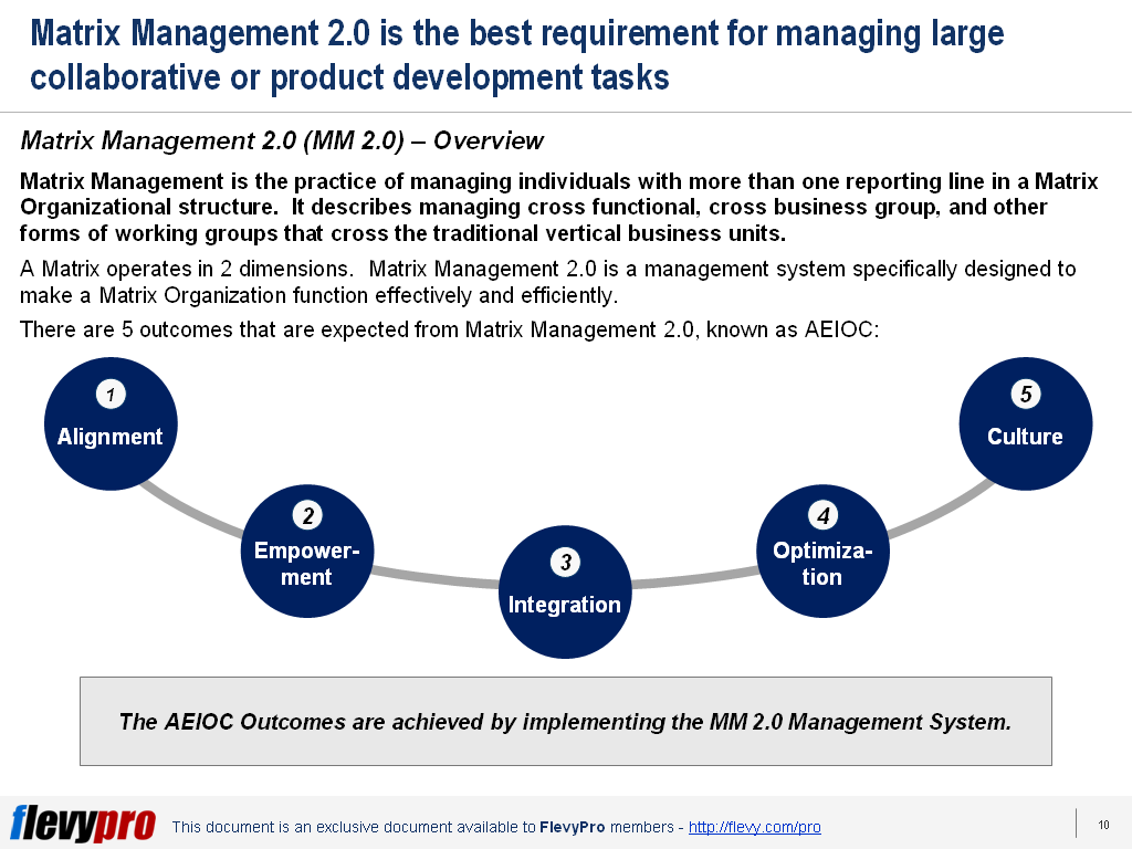 The Power of Matrix Management 2.0 – Gaining Market Leadership
