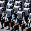 DALL·E 2022-09-30 18.31.10 - a photo of a large group of robots wearing suits and holding briefcases
