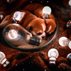 DALL·E 2022-09-29 12.11.02 - photo of a sandbox filled with light bulbs and puppies, digital art