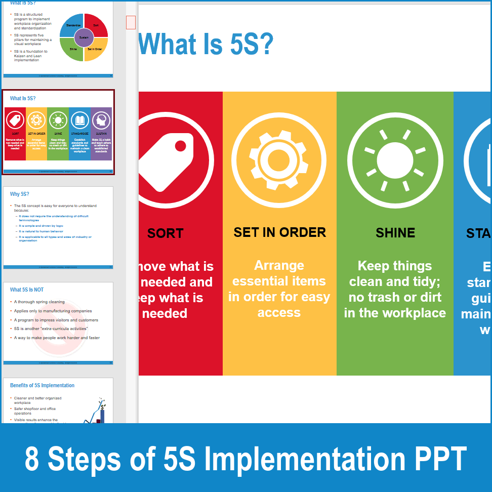 PPT: 5S Implementation Guidebook: 8 Steps of 5S Implementation (162 ...