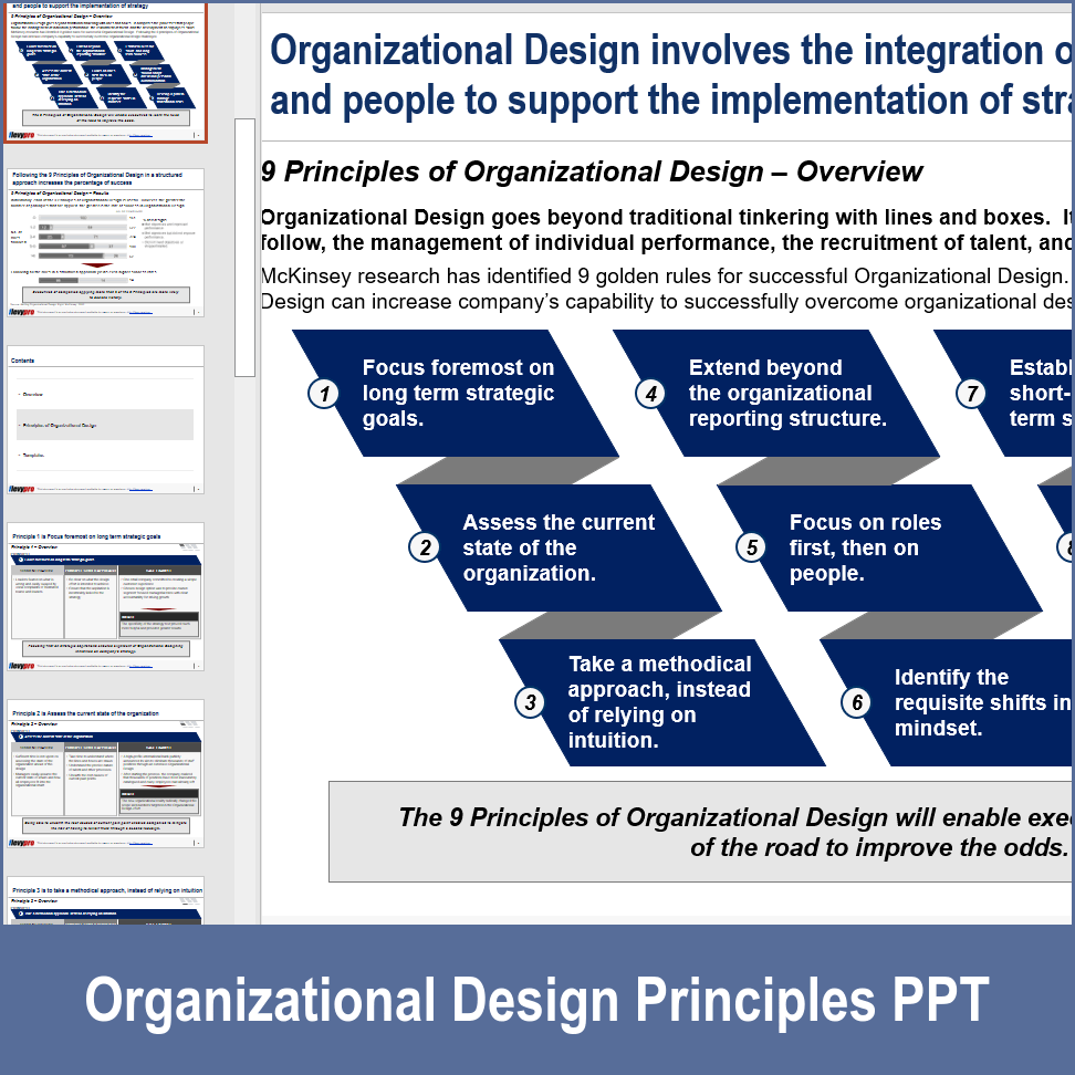 PPT: 9 Principles of Organizational Design (21-slide PPT PowerPoint ...