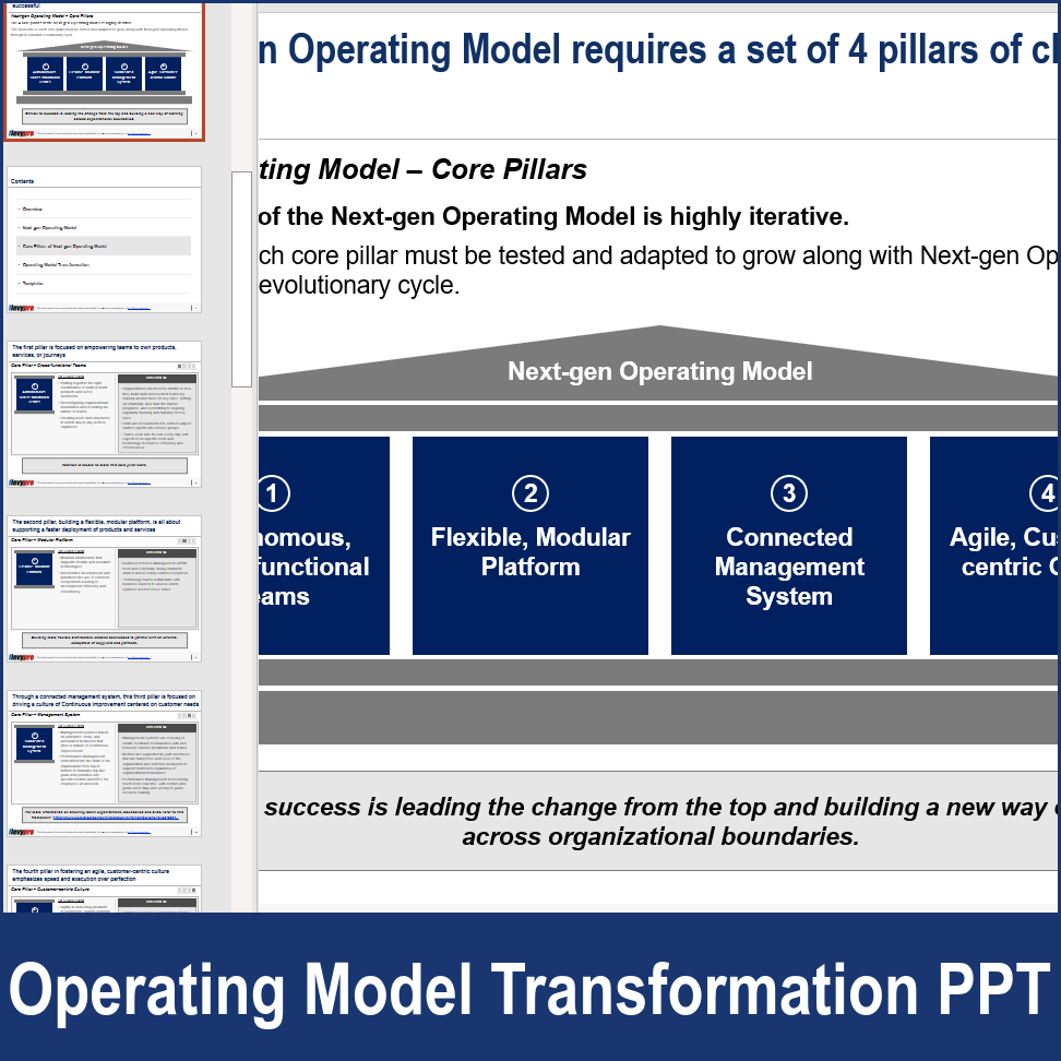 PPT: Digital Transformation: Operating Model Transformation (26-slide ...