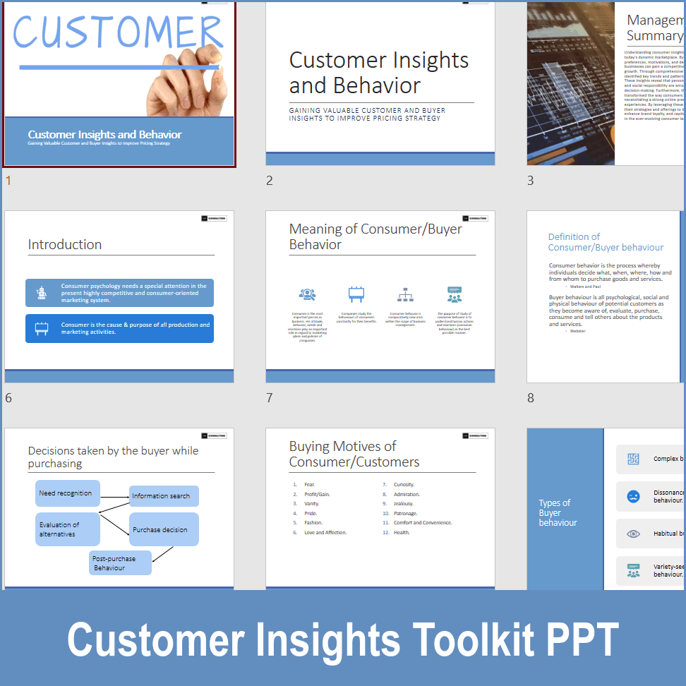 PPT: Customer Insights and Behavior Business Toolkit (164-slide PPT ...
