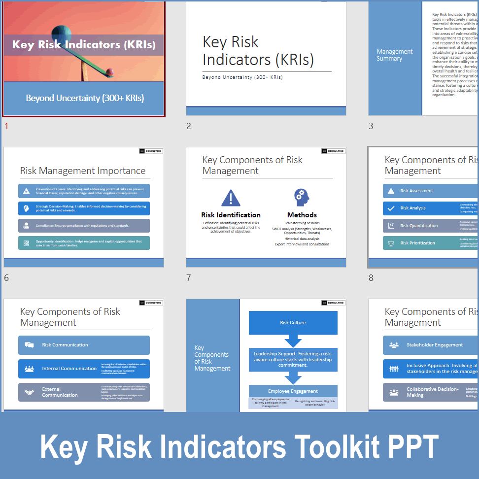 Example Presentation Key Risk Indicators Table PPT: Key Risk Indicators (KRIs) Toolkit with 300+ KRIs (100-slide PPT ...