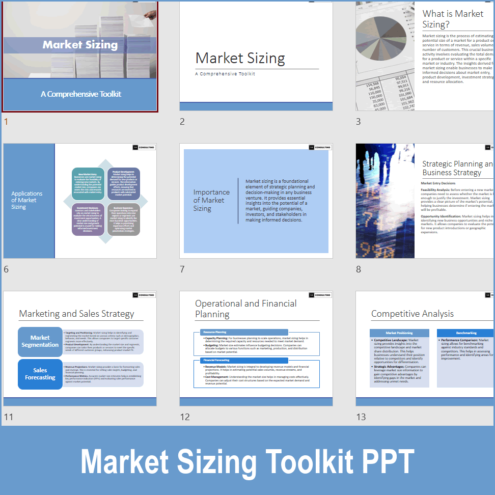 PPT: Market Sizing Toolkit (313-slide PPT PowerPoint presentation PPTX ...