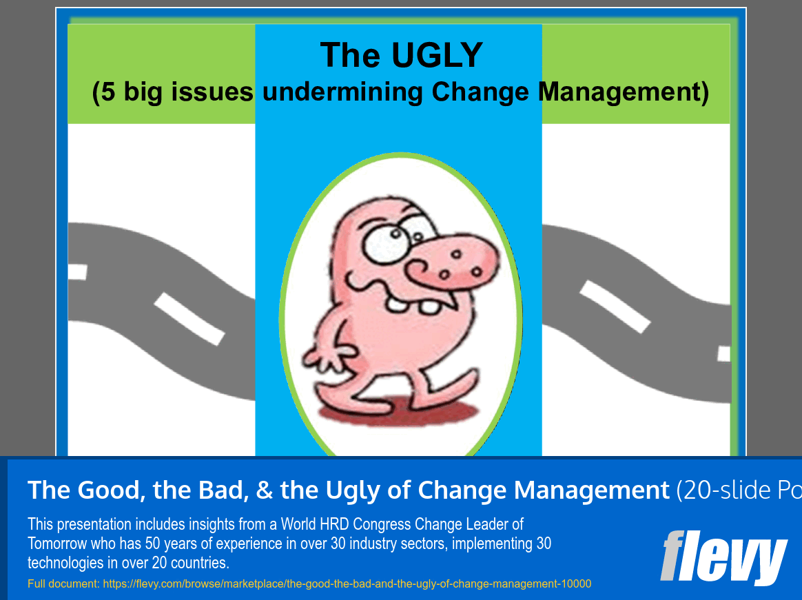 The Good, the Bad, & the Ugly of Change Management (20-slide PPT PowerPoint presentation slide deck (PPT)) Preview Image