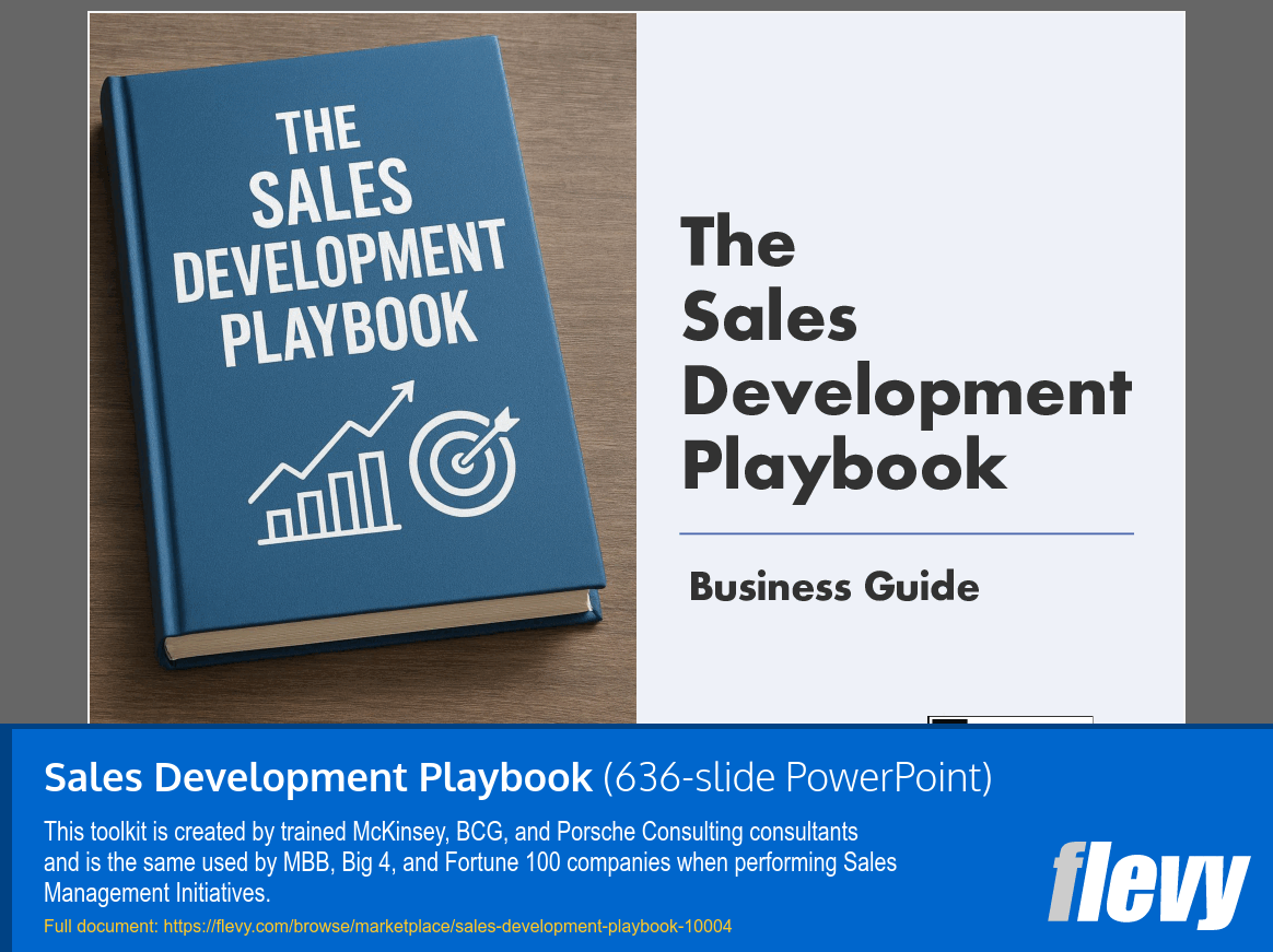 Sales Development Playbook (636-slide PPT PowerPoint presentation slide deck (PPTX)) Preview Image