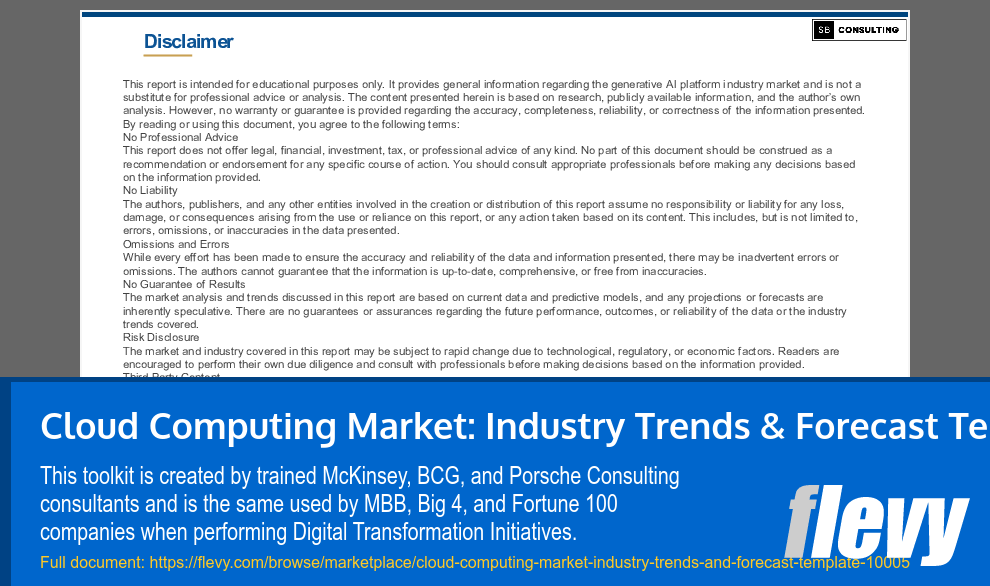 Cloud Computing Market: Industry Trends & Forecast Template (33-slide PPT PowerPoint presentation slide deck (PPTX)) Preview Image