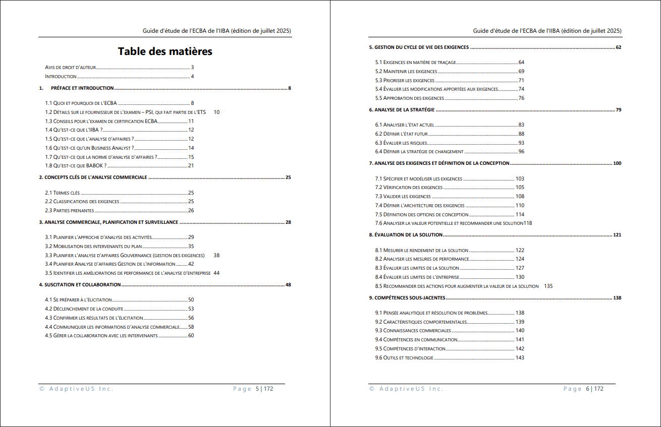 ECBA Study Guide (French) (0-page PDF document) Preview Image