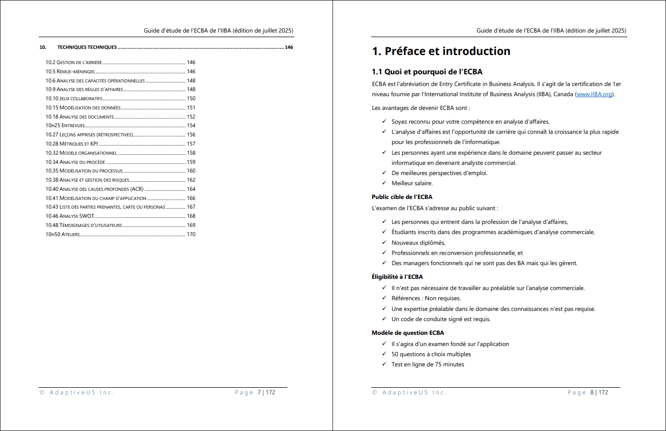 ECBA Study Guide (French) (0-page PDF document) Preview Image