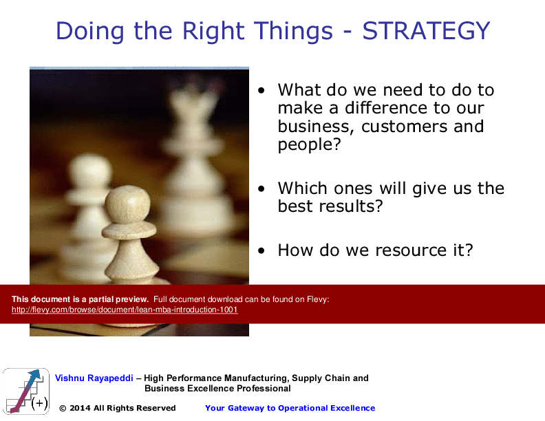 Lean MBA Introduction (69-slide PPT PowerPoint presentation (PPTX)) Preview Image
