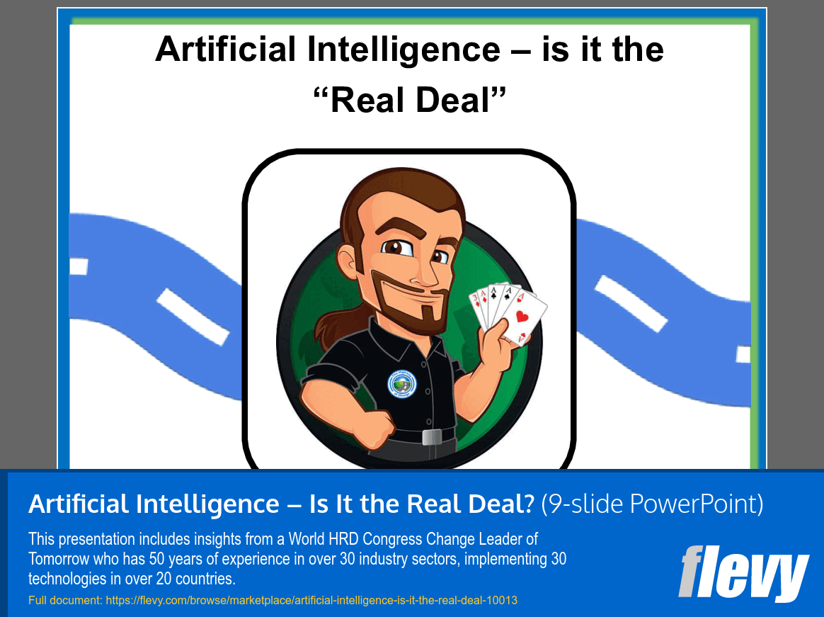 Artificial Intelligence – Is It the Real Deal? (9-slide PPT PowerPoint presentation slide deck (PPT)) Preview Image
