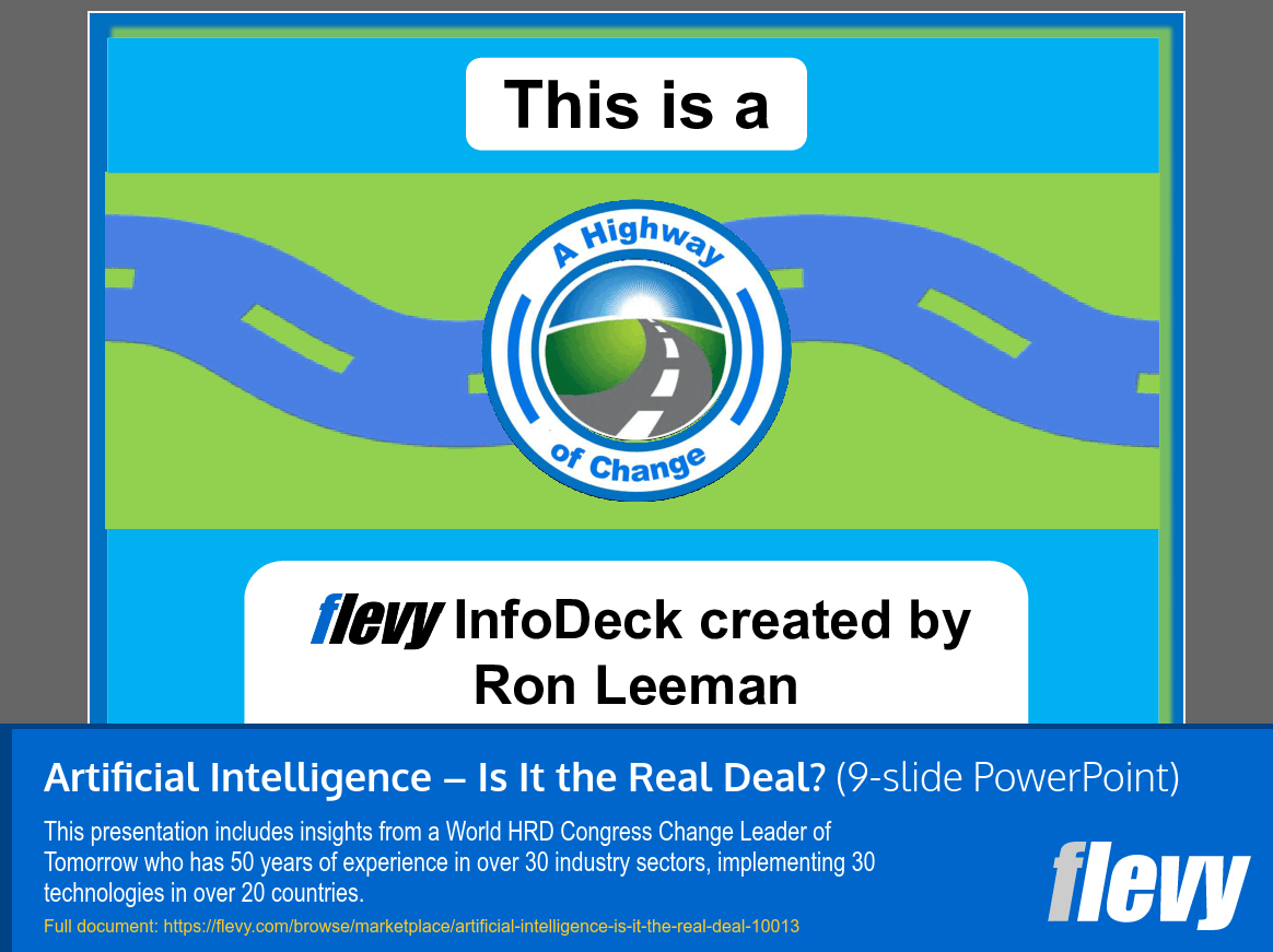 Artificial Intelligence – Is It the Real Deal? (9-slide PPT PowerPoint presentation slide deck (PPT)) Preview Image