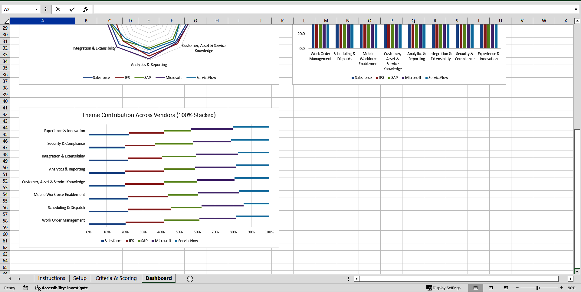 Field Service Management Vendor Evaluation Framework (Excel template (XLSM)) Preview Image