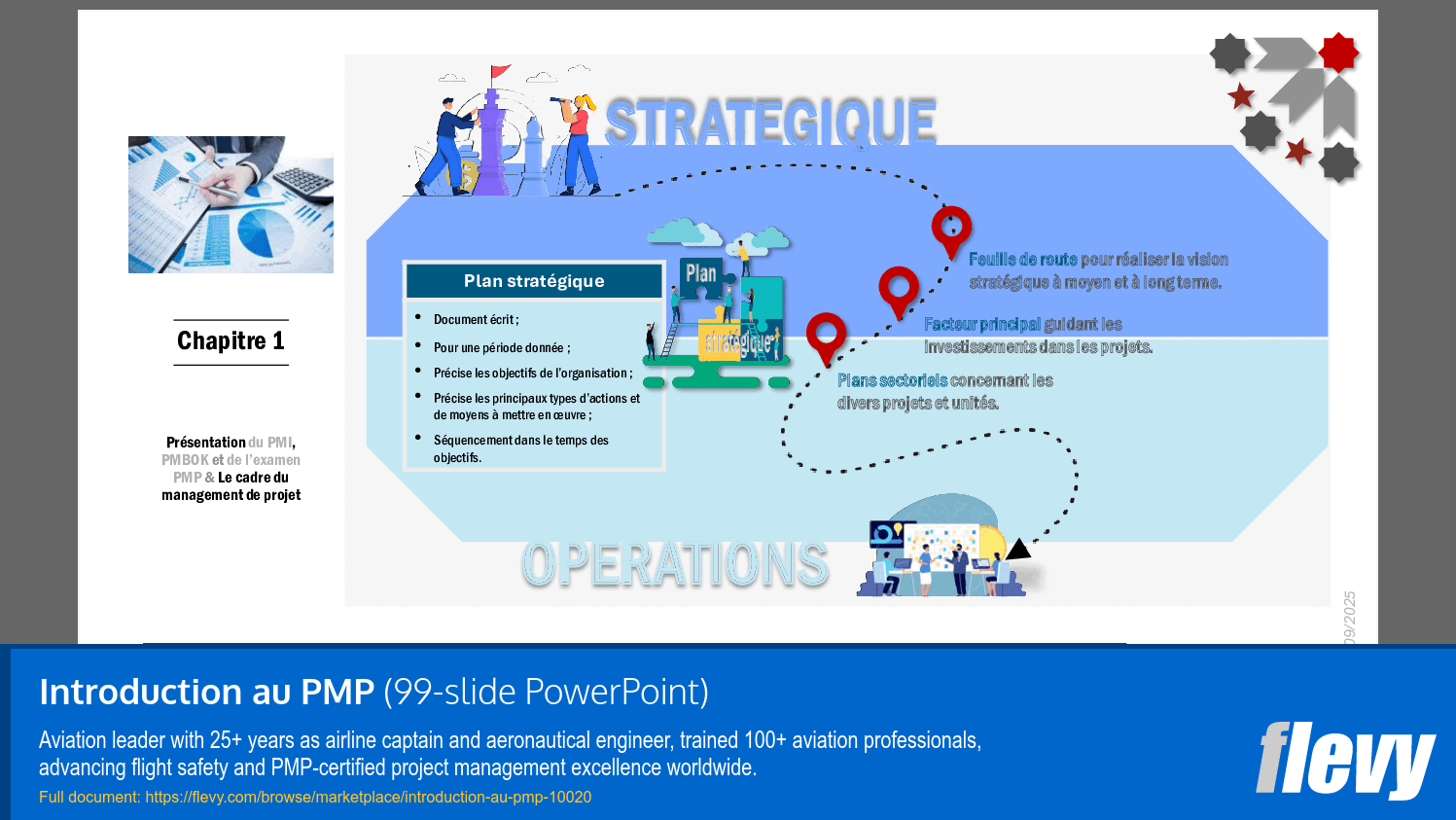 Introduction au PMP (99-slide PPT PowerPoint presentation slide deck (PPTX)) Preview Image