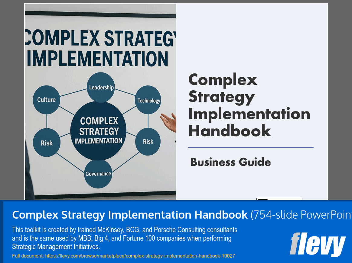 Complex Strategy Implementation Handbook (754-slide PPT PowerPoint presentation slide deck (PPTX)) Preview Image