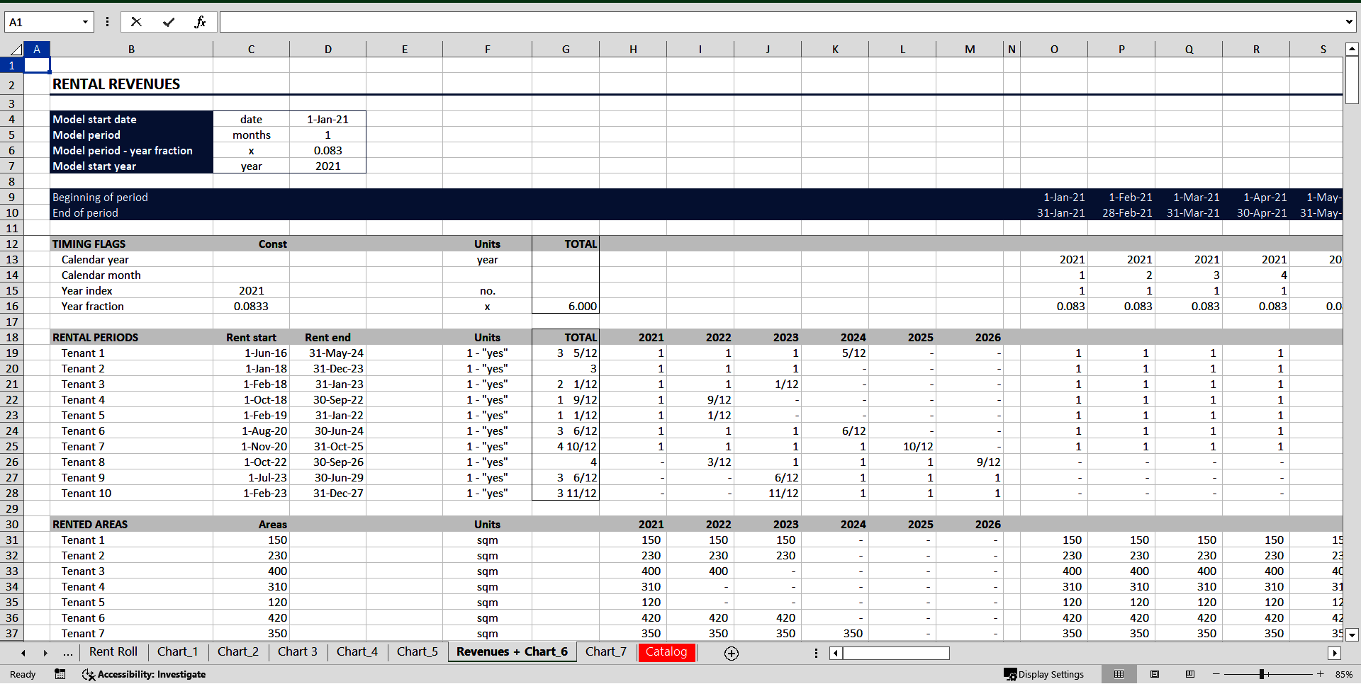 Rent Roll Analysis (Excel template (XLSX)) Preview Image