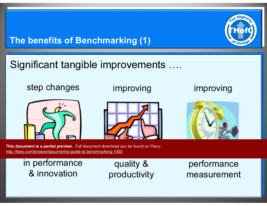 A Guide to Benchmarking (22-slide PPT PowerPoint presentation (PPT)) Preview Image