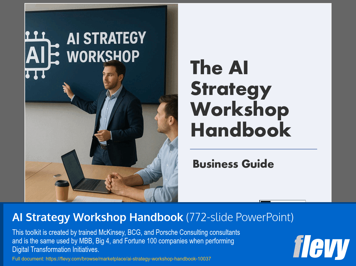 AI Strategy Workshop Handbook (772-slide PPT PowerPoint presentation slide deck (PPTX)) Preview Image