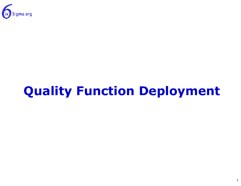 017_Quality Function Deployment (HOQ1) (22-slide PPT PowerPoint presentation (PPT)) Preview Image