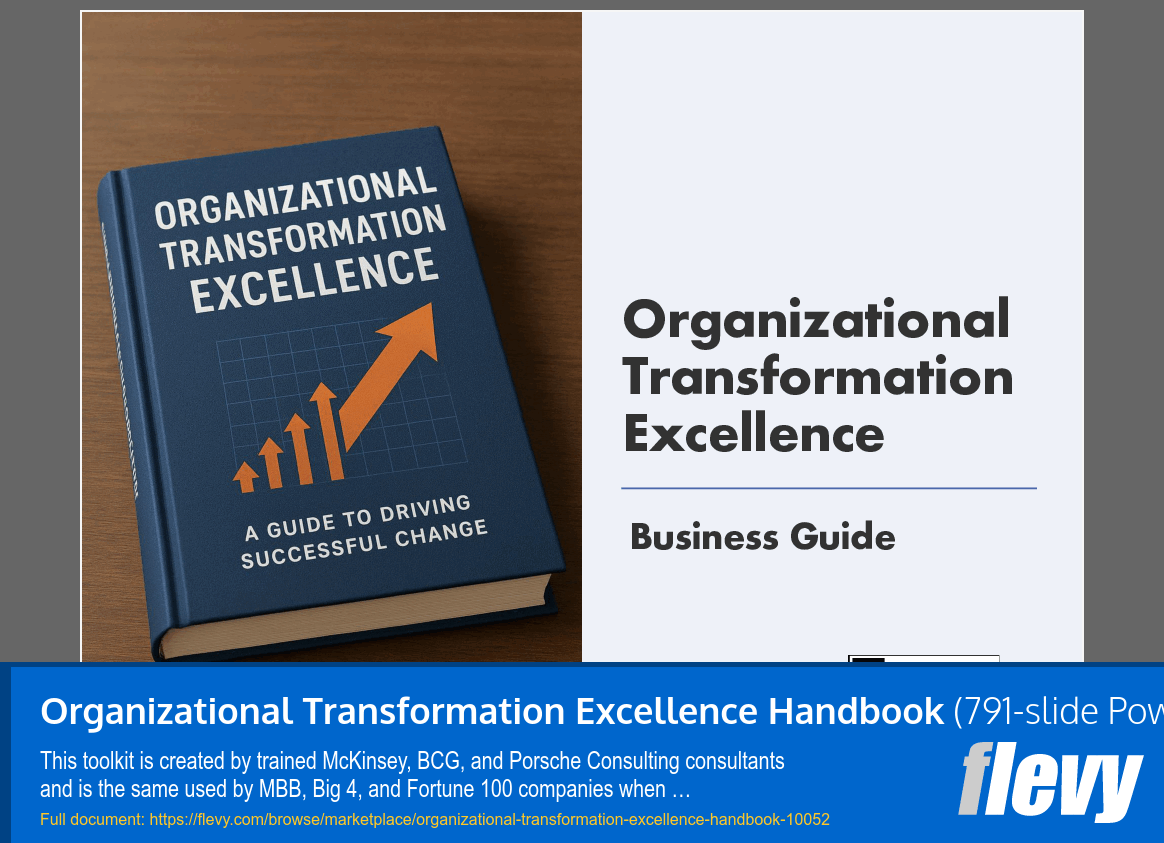 Organizational Transformation Excellence Handbook (791-slide PPT PowerPoint presentation slide deck (PPTX)) Preview Image