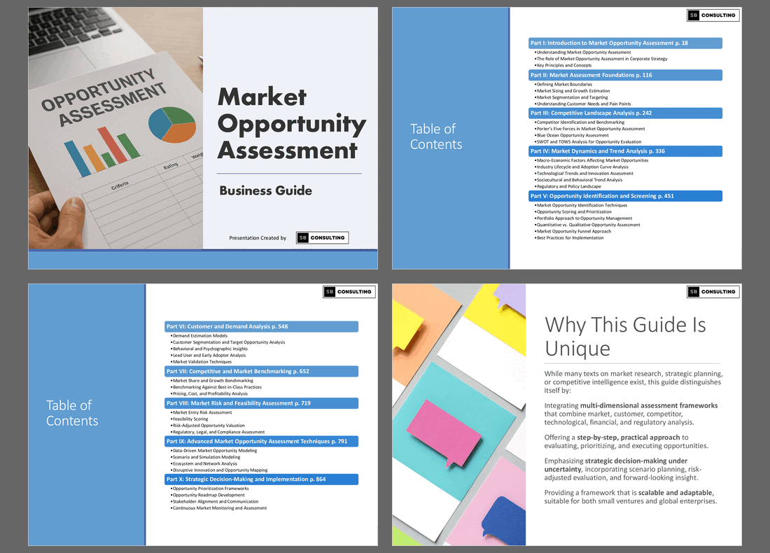 Market Opportunity Assessment Toolkit (987-slide PPT PowerPoint presentation slide deck (PPTX)) Preview Image