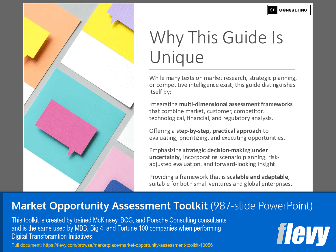 Market Opportunity Assessment Toolkit (987-slide PPT PowerPoint presentation slide deck (PPTX)) Preview Image
