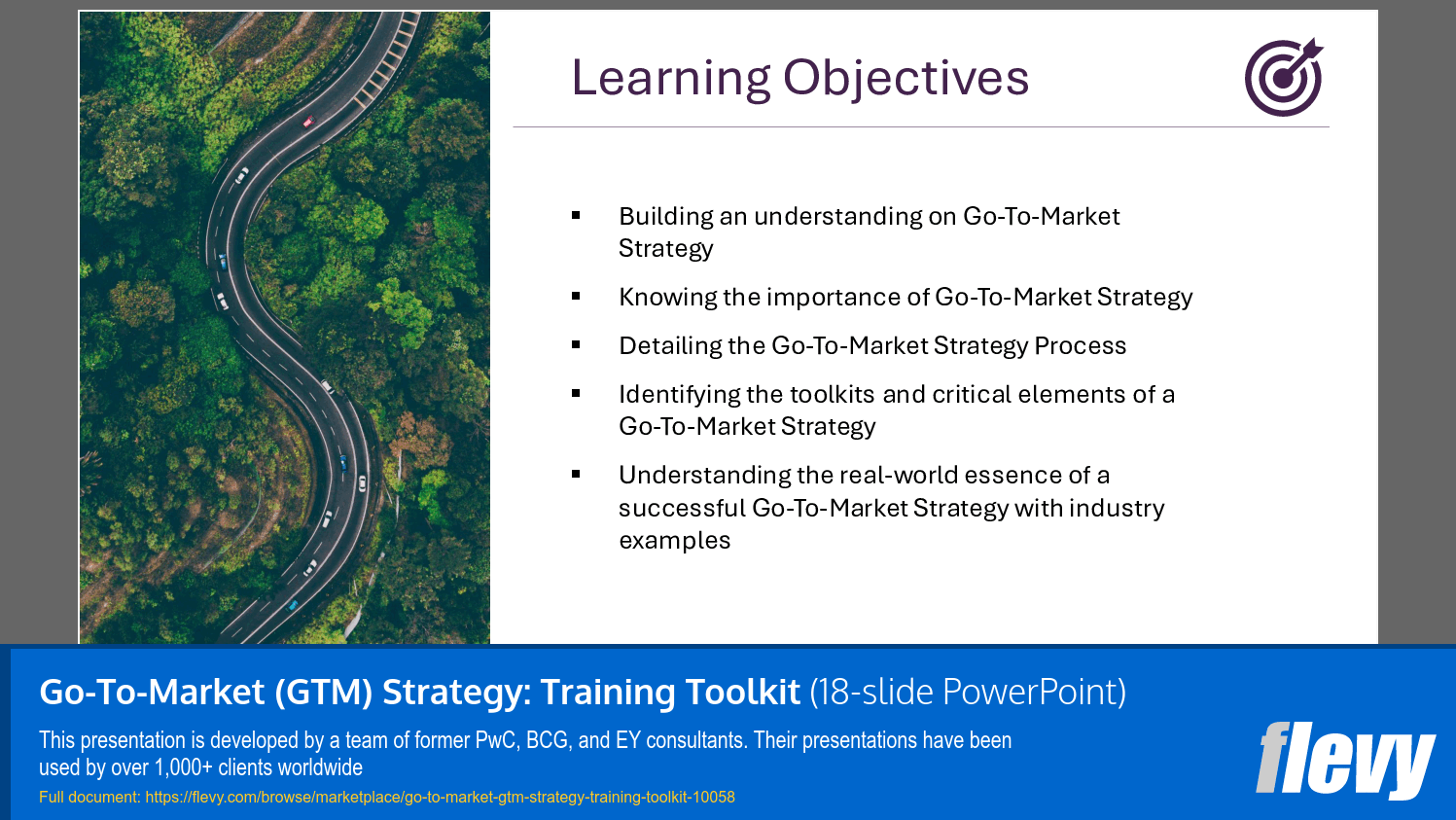 Go-To-Market (GTM) Strategy: Training Toolkit (18-slide PPT PowerPoint presentation slide deck (PPTX)) Preview Image