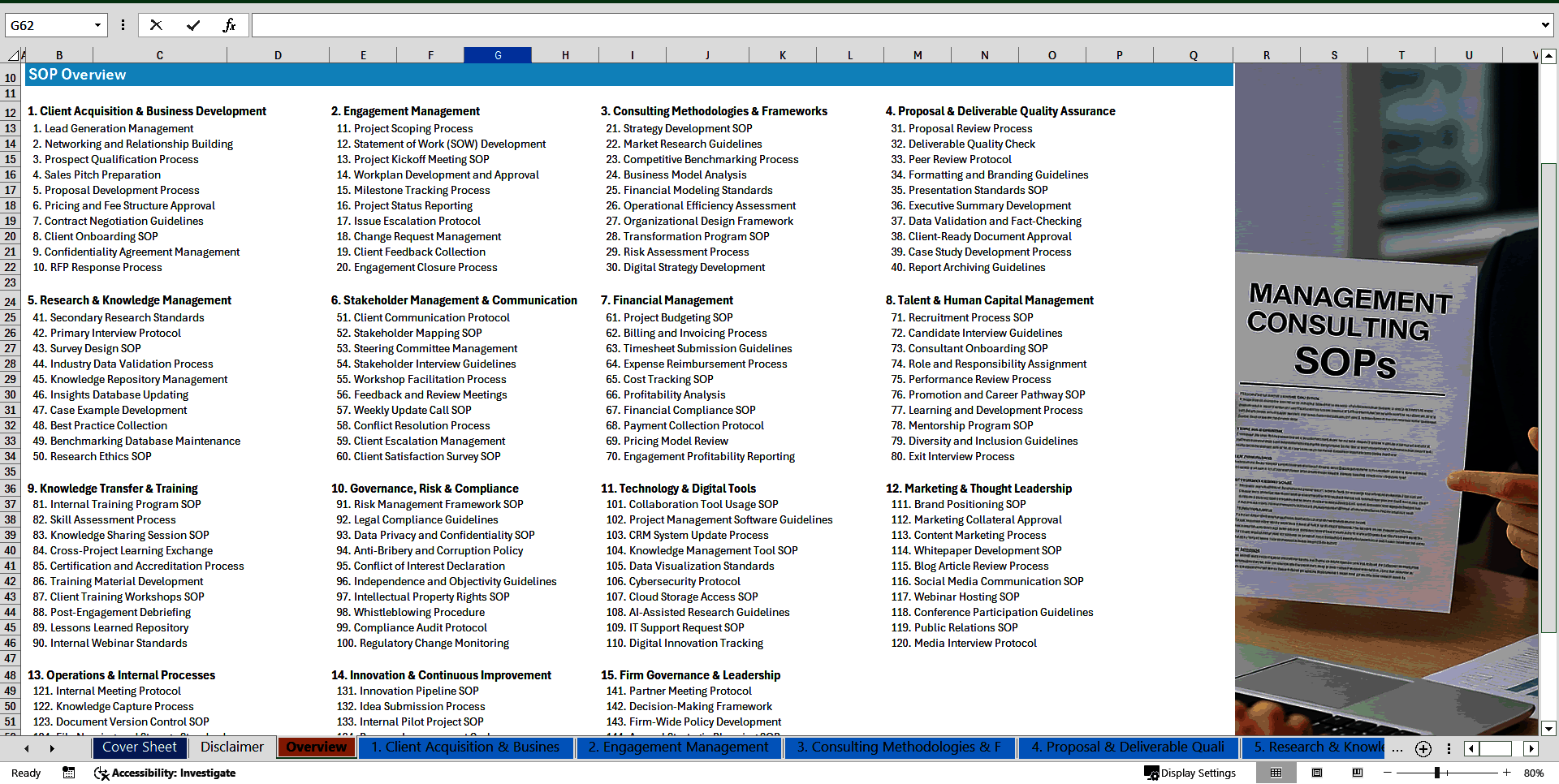 100+ Management Consulting SOPs (Excel template (XLSX)) Preview Image