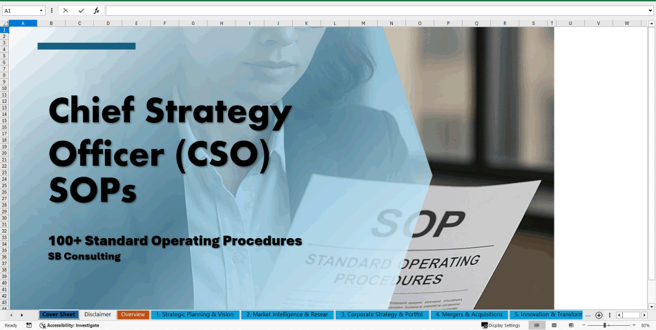 100+ Chief Strategy Officer (CSO) SOPs (Excel template (XLSX)) Preview Image