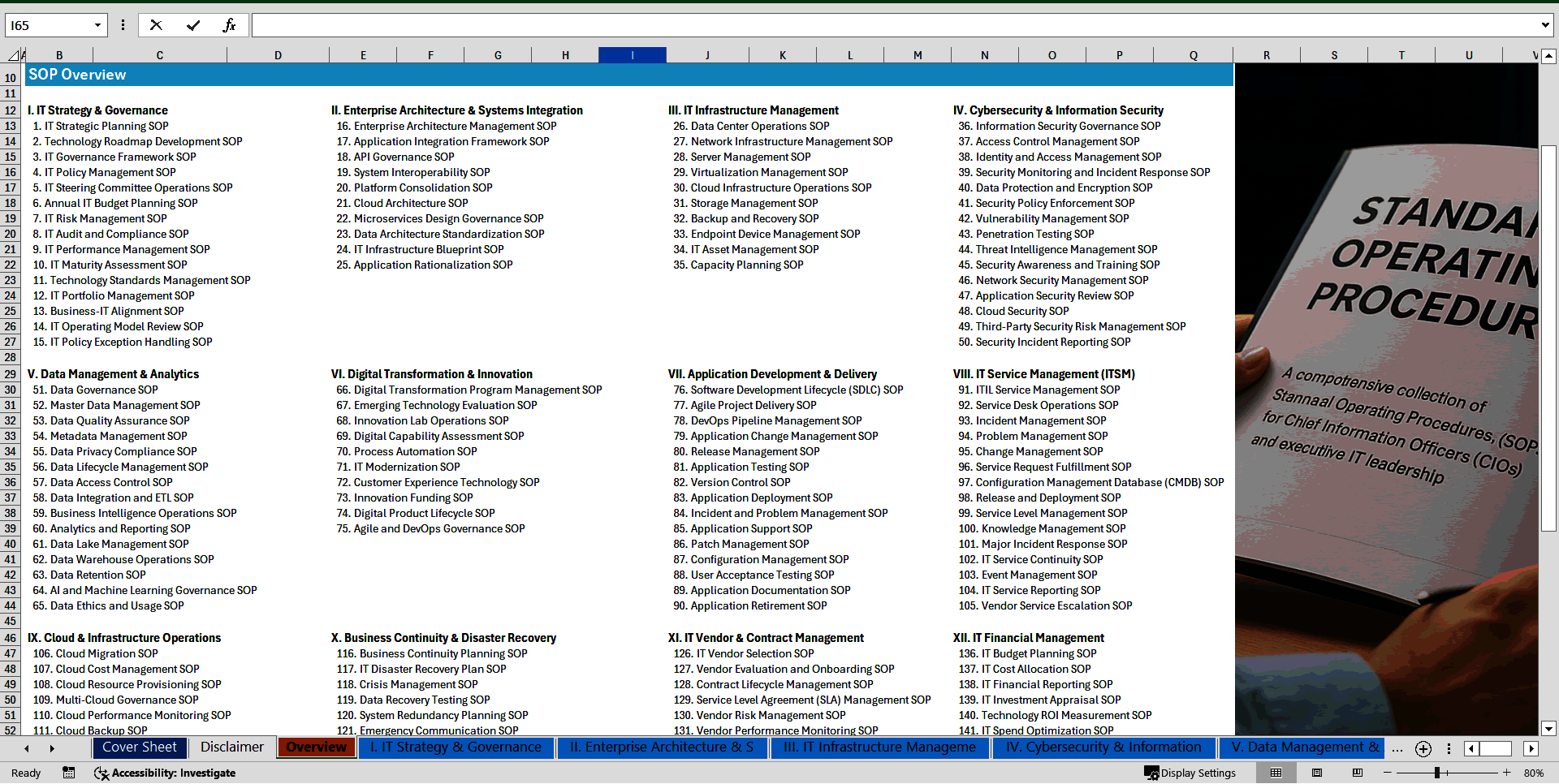 100+ Chief Information Officer (CIO) SOPs (Excel template (XLSX)) Preview Image