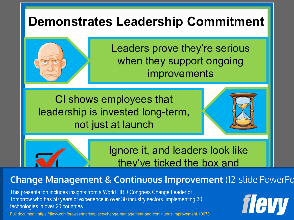 Change Management & Continuous Improvement (12-slide PPT PowerPoint presentation slide deck (PPT)) Preview Image