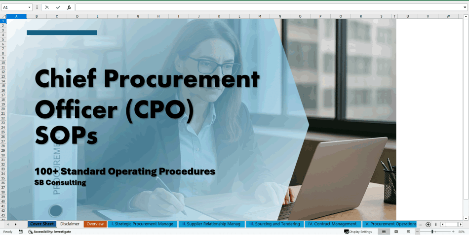 100+ Chief Procurement Officer (CPO) SOPs (Excel template (XLSX)) Preview Image