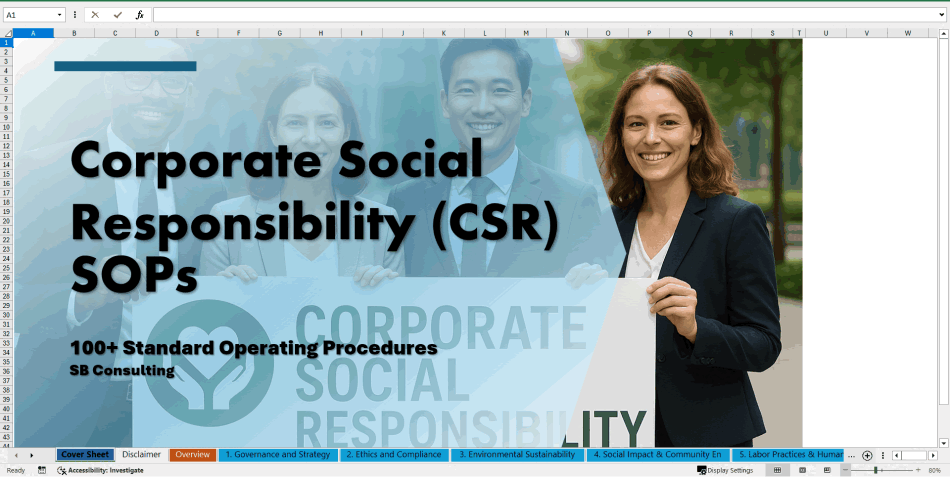 100+ Corporate Social Responsibility (CSR) SOPs (Excel template (XLSX)) Preview Image