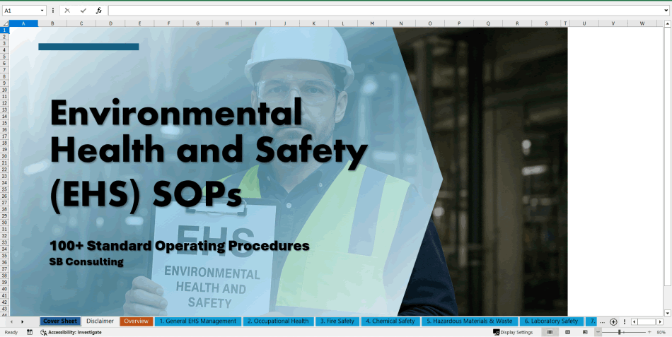 100+ Environmental Health and Safety (EHS) SOPs (Excel template (XLSX)) Preview Image