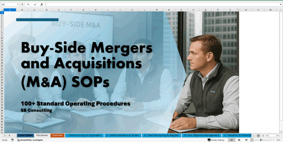 100+ Buy-Side Mergers and Acquisitions (M&A) SOPs (Excel template (XLSX)) Preview Image