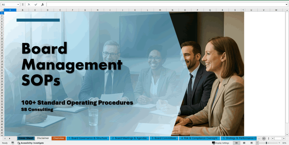 100+ Board Management SOPs (Excel template (XLSX)) Preview Image
