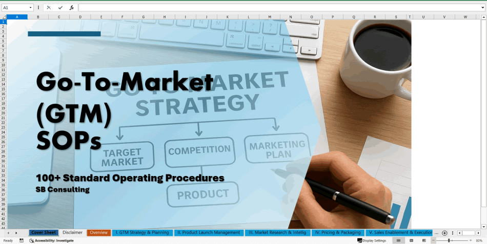 100+ Go-To-Market (GTM) Strategy SOPs (Excel template (XLSX)) Preview Image
